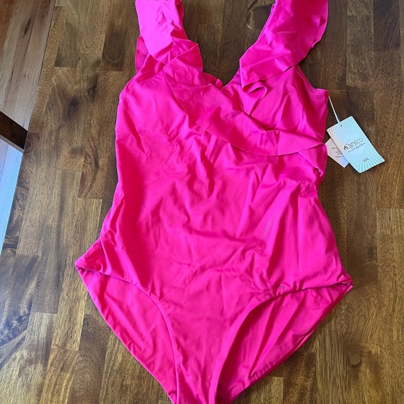 Corelle Other - Corelle Hot Pink Ruffled One Piece Swimsuit
